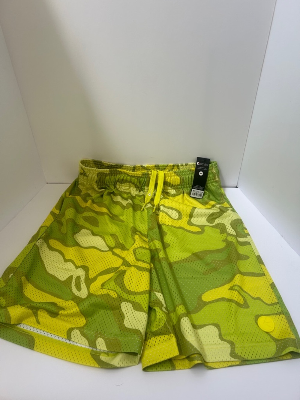ethika Yellow & Green Camo Mesh Shorts